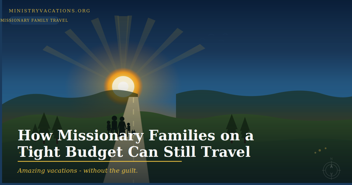 Missionary family walking together at golden hour — MinistryVacations.org
